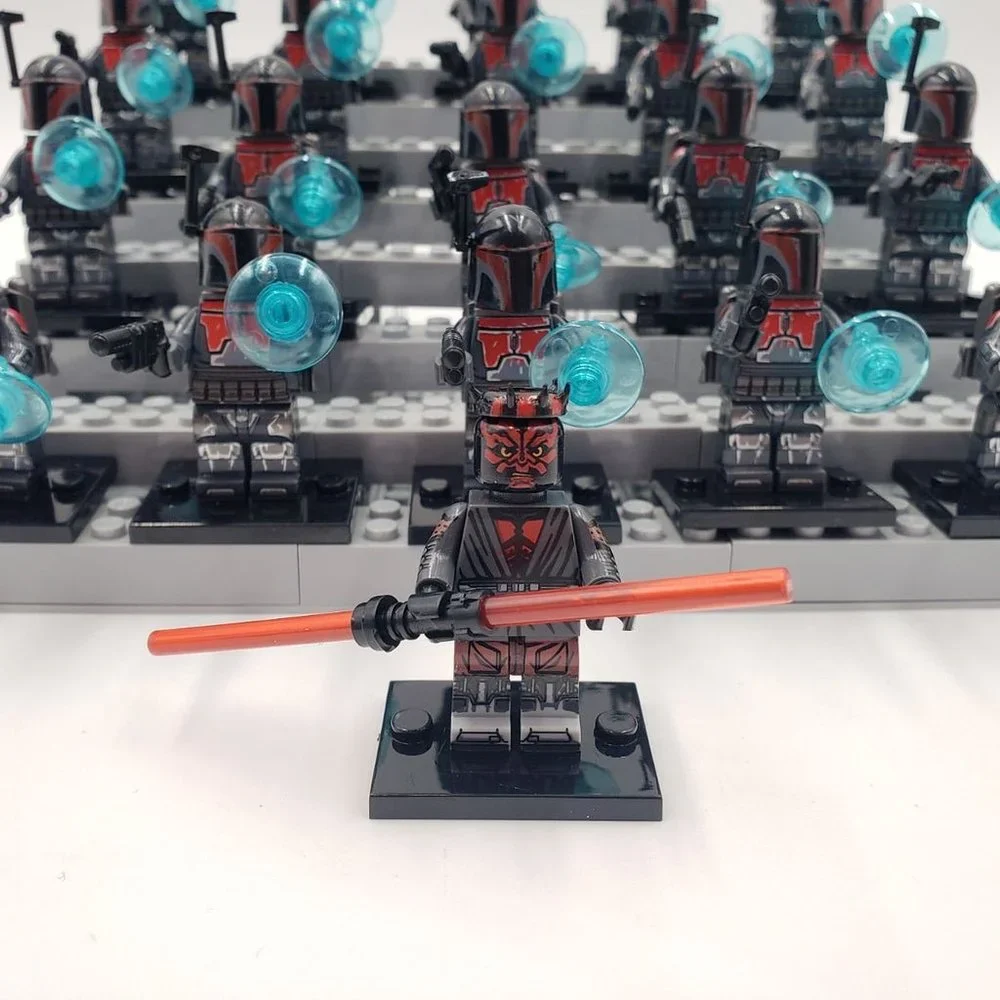 Darth Maul with Mandalorian Army Custom Mini figures, Star Wars, Minifigures - Picture 3 of 12